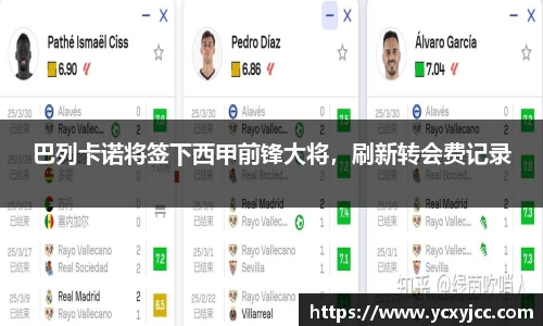 巴列卡诺将签下西甲前锋大将，刷新转会费记录